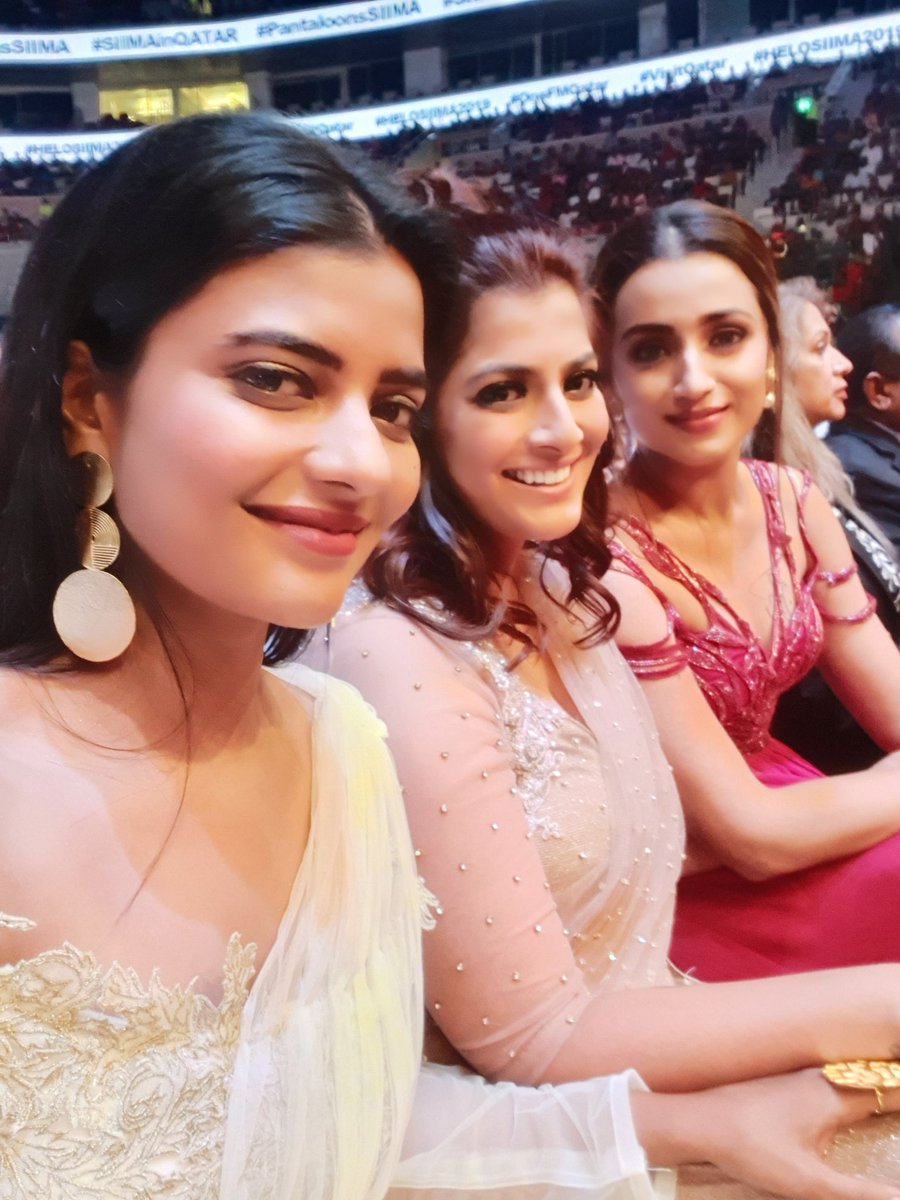 actor Actresses aishwarya rajesh varu sarath trisha siima awards selfie moments clicks
